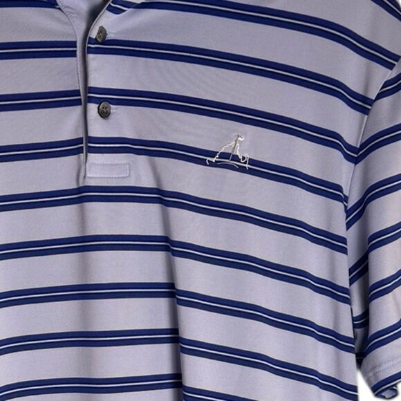 Greyson Blue Striped Performance Golf Polo M Mens - Picture 5 of 5
